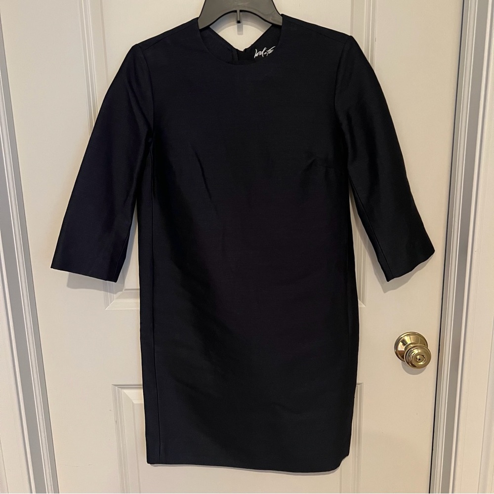 424 Fifth for Lord & Taylor Navy Back Zip Dress